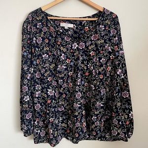 LOFT PLUS LIGHTWEIGHT FLORAL BLOUSE -SIZE18